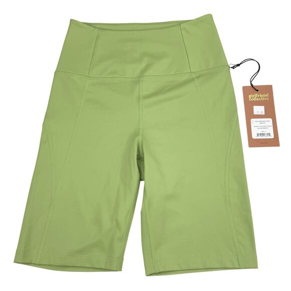 NWT GIRLFRIEND COLLECTIVE High Rise Pocket Bike Short in Mantis Sz Small - Picture 2 of 6
